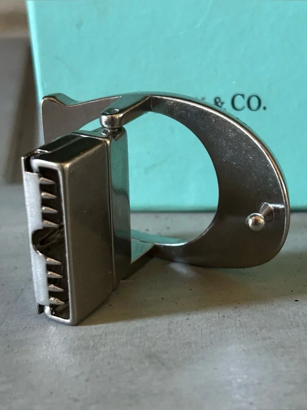 Coach Sculpted Signature Belt Buckle Silver